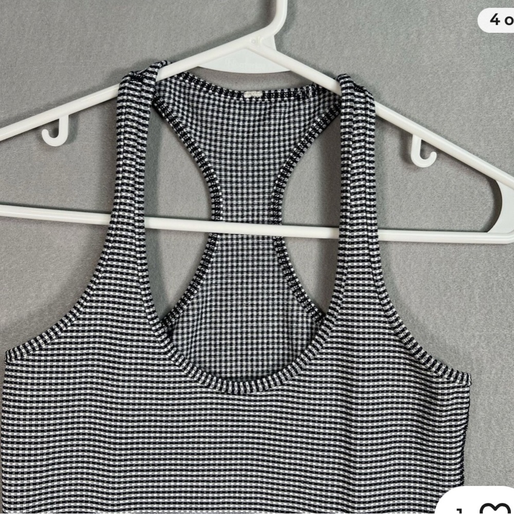 Lululemon Tank Top Cool Racerback Gingham black and white